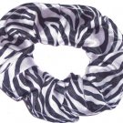 Black White Zebra Simply Silky Hair Scrunchie Scrunchies by Sherry