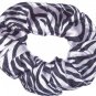 Black White Zebra Simply Silky Hair Scrunchie Scrunchies by Sherry