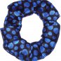 Blue Dots Black Simply Silky Hair Scrunchie Scrunchies by Sherry