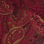 Burgundy Gold Paisley Simply Silky Hair Scrunchie Scrunchies by Sherry