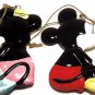 Walt Disney Company Mickey MInnie Mouse Ceramic Ornaments Christmas Lot of 2