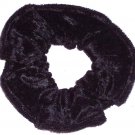 Black Panne Velvet Fabric Hair Scrunchie Scrunchies by Sherry