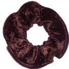 Dark Brown Panne Velvet Fabric Hair Scrunchie Scrunchies by Sherry Dark Brown Panne Velvet Fabric Hair Scrunchie Scrunchies by Sherry