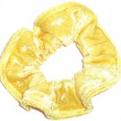 Yellow Panne Velvet Fabric Hair Scrunchie Scrunchies by Sherry