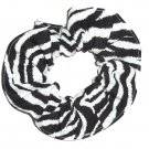 Black White Zebra Cotton Hair Scrunchie Scrunchies by Sherry