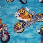 Cats on Motorcycles Bikes Fabric Hair Ties Scrunchie Scrunchies by Sherry