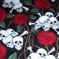 Bikers Skulls & Roses Fabric Hair Ties Scrunchie Scrunchies by Sherry