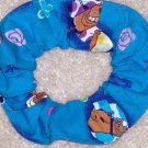 Teal Blue Scooby Doo Fabric Hair Scrunchie Scrunchies by Sherry