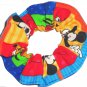 Disney Mickey Mouse & Pluto Patchwork Fabric Hair Scrunchie Scrunchies by Sherry