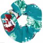 Disney Ariel The Little Mermaid Eric Ursula Teal Fabric hair Scurnchie Scrunchies by Sherry