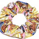 Disney Beauty and the Beast Yellow Pink Fabric hair Scurnchie Scrunchies by Sherry