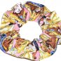 Disney Beauty and the Beast Yellow Pink Fabric hair Scurnchie Scrunchies by Sherry
