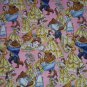 Disney Beauty and the Beast Yellow Pink Fabric hair Scurnchie Scrunchies by Sherry