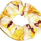 Disney Belle Beauty and the Beast Yellow Fabric hair Scurnchie Scrunchies by Sherry