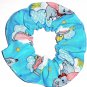 Disney Dumbo Blue Fabric hair Scurnchie Scrunchies by Sherry