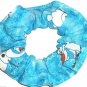 Disney Frozen Olaf Snowman Blue Fabric hair Scurnchie Scrunchies by Sherry