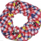 Disney Mickey Mouse Red Blue Plaid Fabric hair Scurnchie Scrunchies by Sherry Disney Mickey Mouse Red Blue Plaid Fabric hair Scurnchie Scrunchies by Sherry