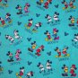 Disney Mickey Mouse Through the Years Teal Fabric hair Scurnchie Scrunchies by Sherry