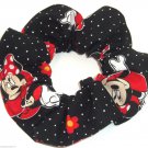 Disney Minnie Mouse Dots Black Fabric hair Scurnchie Scrunchies by Sherry