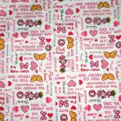 Disney Minnie Mouse Words White Fabric hair Scurnchie Scrunchies by Sherry