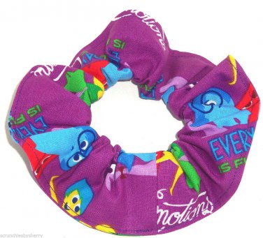 Disney Inside Out Purple Fabric hair Scurnchie Scrunchies by Sherry