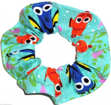 Disney Finding Dory Teal Green Fabric hair Scurnchie Scrunchies by Sherry