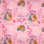 Disney Lady and the Tramp Pink Fabric hair Scurnchie Scrunchies by Sherry