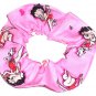 Betty Boop Pink Flannel Fabric Hair Scrunchie Scrunchies by Sherry