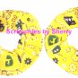 John Deere Yellow  Bandana Fabric Mini Hair Scrunchie Scrunchies by Sherry Lot of 2