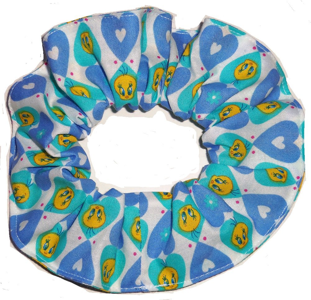 Looney Tunes Tweety Bird Blue Hair Scrunchie Scrunchies By Sherry