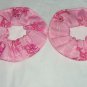Think Pink Panther Fabric Mini Hair Scrunchie Scrunchies by Sherry Lot of 2