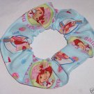 Strawberry Shortcake Blue Fabric Hair Scrunchie Tie Scrunchies by Sherry