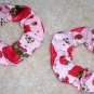 Strawberry Shortcake Pink Fabric Mini Hair Scrunchie Tie Scrunchies by Sherry Lot of 2