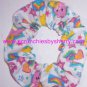 Care Bears White Fabric Mini Hair Scrunchie Scrunchies by Sherry Lot of 2