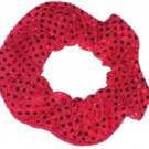 Red Sequin Dots Fabric Hair Scrunchis Scrunchies by Sherry Red Sequin Dots Fabric Hair Scrunchis Scrunchies by Sherry