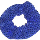 Royal Blue Sequin Dots Fabric Hair Scrunchis Scrunchies by Sherry Royal Blue Sequin Dots Fabric Hair Scrunchis Scrunchies by Sherry
