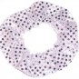 Sterling Silver Sequin Dots Fabric Hair Scrunchis Scrunchies by Sherry