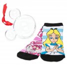 Disney Store Socks Ladies Alice in Wonderland Cheshire Cat Ornament Size 4-10