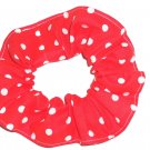 White on Bright Red Polka Dots Dot Fabric Hair Scrunchie Ties Scrunchies by Sherry White on Bright Red Polka Dots Dot Fabric Hair Scrunchie Ties Scrunchies by Sherry