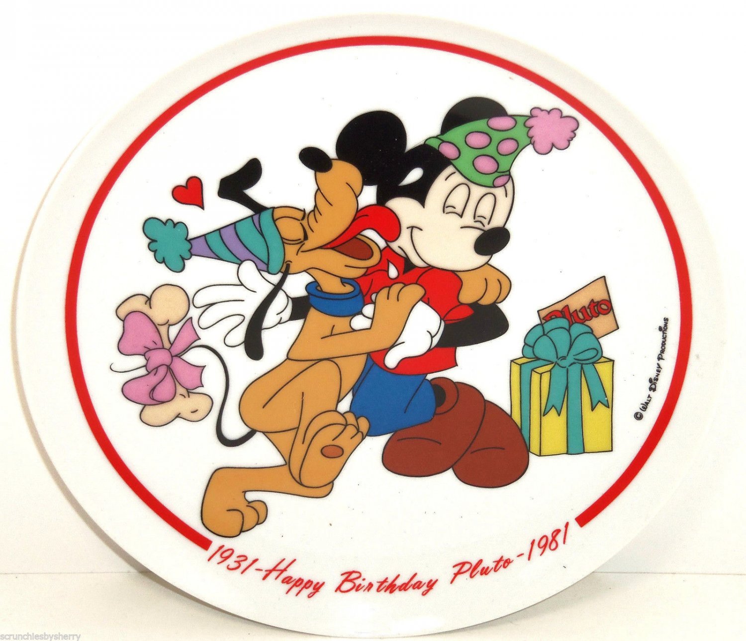 Disney Happy Birthday Pluto Collector Plate Schmid Mickey Mouse Le