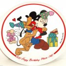 Disney Happy Birthday Pluto Collector Plate Schmid Mickey Mouse LE 7,500 Vintage Disney Happy Birthday Pluto Collector Plate Schmid Mickey Mouse LE 7,500 Vintage