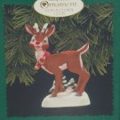 Hallmark Ornament Rudolph Red nosed Reindeer Collectors Club Lights up 1996 Hallmark Ornament Rudolph Red nosed Reindeer Collectors Club Lights up 1996