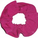 Glitter Knit Hair Scrunchie Scrunchies by Sherry Pink Fushcia