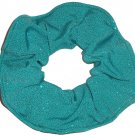 Glitter Knit Hair Scrunchie Scrunchies by Sherry Teal Green