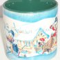 Disney Store Coffe Mug Mickey Mouse Donald Duck Winter Wonderland 1996 Vintage