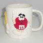 M&M's M&M Coffee Mug Candy Red Blue Yellow 3-D Cup Vintage Retired