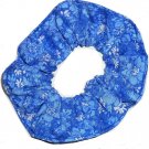 Blue White Floral Flowers Hair Scrunchie Scrunchies by Sherry