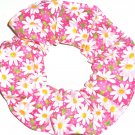 White Daisies Floral Pink Fabric Hair Ties Scrunchie Scrunchies by Sherry White Daisies Floral Pink Fabric Hair Ties Scrunchie Scrunchies by Sherry