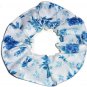 Blue Roses Flowers Floral Fabric Hair Ties Scrunchie Scrunchies by Sherry