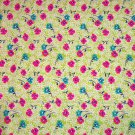 Pink Turquoise Green Floral Fabric Hair Scrunchie Scrunchies by Sherry